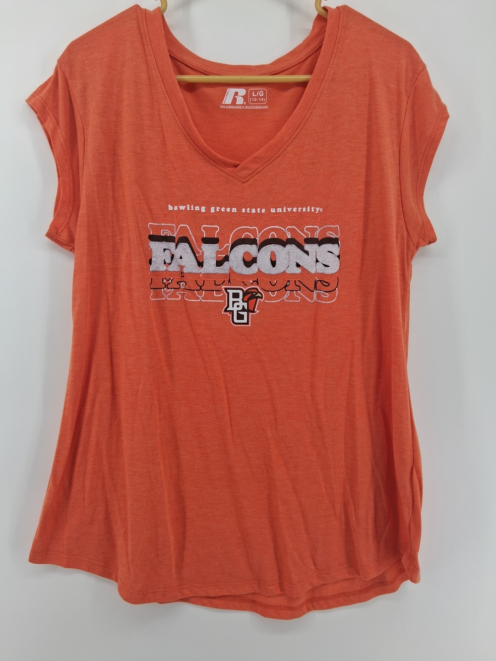 Russell Athletic Orange Bowling Green Falcons V-Neck Tee